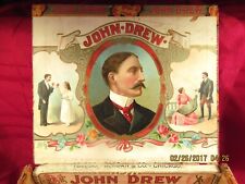 c1890  John Drew Cigar Box - American Stage Actor   - EX EX RARE  Label picture