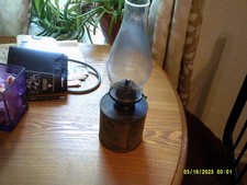 ANTQUE TIN CABOOSELINTERLOR OIL LAMP D RG R picture