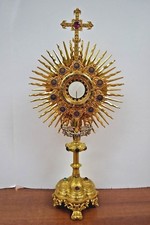 Nice Older Traditional Enameled Monstrance - 25 3/4