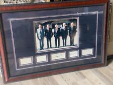 Framed Autographed Photo of Five Former Presidents at Reagan Library Opening Day picture