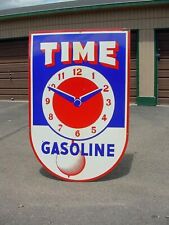 Time gas porcelain 6' sign see my neon signs, ford  Chevrolet Cadillac Musko picture