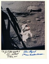 Apollo 14  Alan Shepard & Edgar Mitchell Signed Lunar Surface picture