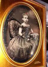 Beautiful tinted HALF PLATE daguerreotype by Jeremiah Gurney - Little Girl picture