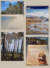 Air New Zealand Airline Promo Posters Tahiti Fiji Cook Island 1980s 36x26 picture