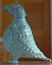 Ancient Chinese Bronze Bird Vessel Spring & Autumn Period 26cm Artifact picture