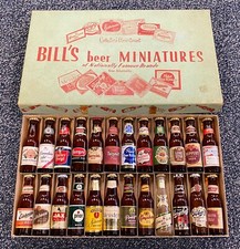 BILL'S BEER MINIATURES COMPLETE HQ SET (24) PABST FALSTAFF BUD JAX BLATZ BURGER picture