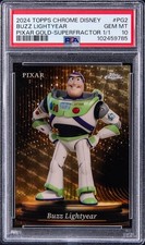 *Product Hit* 2024 Topps Chrome Disney Buzz Lightyear Superfractor 1/1 PSA 10 picture