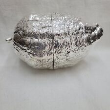 Handmade sterling silver Etrog box Etrog shape for Sukkot feast of Tabernacle picture