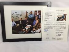 President Barack Obama & Hillary Clinton Signed/Auto War Room Photo JSA Rare 1/1 picture