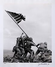 Marines of the 28th Regiment of the 5th Division raise the American flag Signed picture