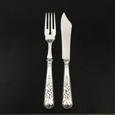 Heimbürger All Silver Fish Forks & Knives, 12 Persons - Mistletoe / Mistelten picture