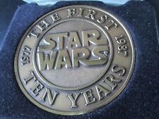 STAR WARS THE FIRST TEN YEARS 1977-1987 SOLID METAL COIN 170gram 6oz SCARCE VHTF picture