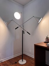 Italian Triennale Three-Arm Articulating Floor Lamp Angelo Lelii picture