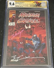 Acclaim Maximum Carnage #1 CGC 9.6 2X SS BILL SIENKIEWICZ & MARK BAGLEY VENOM picture
