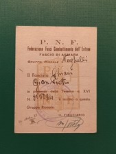 Card Fasci Abroad Colonial Fascist Regional Group Asmara AOI Africa picture