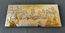 Last Supper Jesus Christ Icon Orthodox Art, Pure Silver, Great Easter Gift  picture