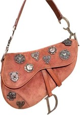 Dior Exclusive Suede Saddle Bag Badge Decoration Dior Women Rare Luxury Designer picture