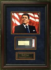 Ronald Reagan d.2004 (40th U.S. President) signed custom framed display-PSA picture