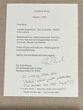 President George H. W. Bush Authentic Original Autographed Signed Letter / 1999 picture
