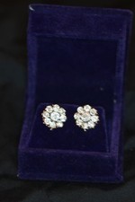 Exquisite Antique Russian Earrings from Late-Victorian Era 1880 -1910 picture