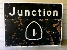 Vintage Porcelain Sign 50's era PCH California Pacific Coast Highway 1 Hwy. 1 picture