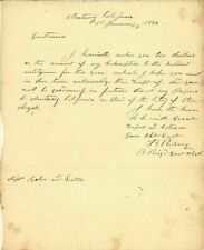 GENERAL RILEY SCARCE CALIFORNIA LAST MILITARY GOVERNOR AUTOGRAPH LETTER 1850  picture