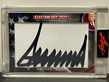Leaf Encased 2022 ELECTION DAY Cut Signature DONALD TRUMP ON CARD AUTO # 16 /23 picture