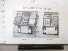 SUNSHINE 1920s salesman ad sheet cookie cracker store display box cakes BRONZE picture