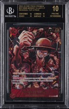 2022-24 ONE PIECE PROMOS REGIONAL TOP 8 PRIZE MONKEY D. LUFFY BGS 10 BLACK LABEL picture