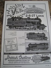 BACHMANN BRANCH-LINE 2-6-2T LOCO BRITISH OUTLINE LEICESTE 1992 ADVERT A4 FILE 47 picture