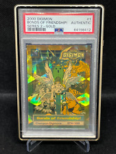 2000 Digimon Bonds of Friendship Gold Prism Exclusive POP 1 /100 Numbered picture