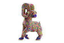 Huichol Art Sculpture Bighorn Sheep 36 in. | Glass beads on copal wood artwork picture
