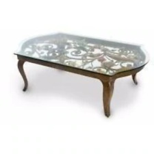 Jay Strongwater Everett Floral & Scroll Coffee Table SHW3299-450 picture