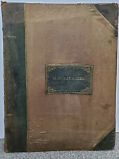 Very RARE Personalized Cloth and Leatherbound Vocal Sheet Music Songbook-1800s picture