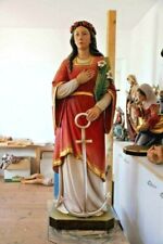 + Hand Carved Wood Statue of St. Philomena, 50