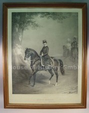 152107 Lithograph, ERNST AUGUST VON HANNOVER, Crown Prince Hussar Uniform, 1850 picture
