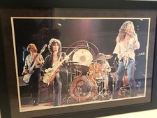 Led Zeppelin signed poster Jimmy Page Robert Plant John Paul Jones John Bonham picture