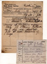 GB Scotland RAILWAY TELEGRAPH MESSAGES{2} North British 1889 & LNER 1943 RL67 picture