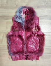 Vhtf Christian Dior Leather Fur Vest Made In Galliano France Dior Women Rare Lux picture