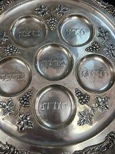 Sterling Silver 925 Vintage Large Passover Seder plate Judaica Art picture