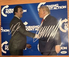 Donald Trump and Charlie Kirk Autographed 8x10 Photo-COA picture
