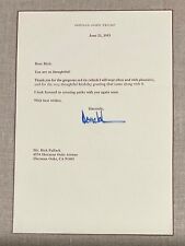 President Donald Trump Authentic Original Autographed Signed Letter To Designer picture