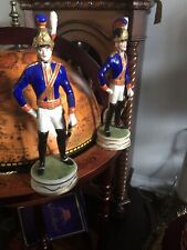 Set 2 Rare Irish Dresden Soldier Figurines The Royal Horse Guards Blues Officers picture
