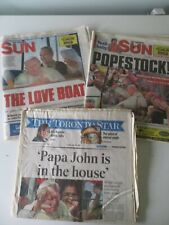 NEWSPAPERS-Lot of 3 - World Youth Day 2002 Toronto Canada w/ Pope John Paul ll picture