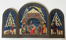 Christmas Nativity 3-sided luminaria - ferlito paper lantern -Germany- very old picture
