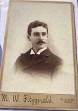 Antique CDV Cabinet Card Studio Portrait Of Inventor Nikola Tesla Epic Discovery picture