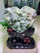 126.3LB TOP Natural Green gummy candy quartz love crystal Hand-carved Ornament picture