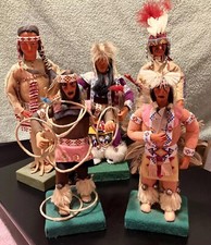 EXTREMELY RARE Native American Oglala Lakota Sioux Tribe Dolls Fast Horse Signed picture