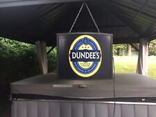 JW Dundee's Double Sided Hanging Beer Sign Excellent Condition Complete Working picture