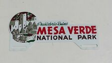 Vintage Mesa Verde Prehistoric National Park Souvenir License Plate Topper picture